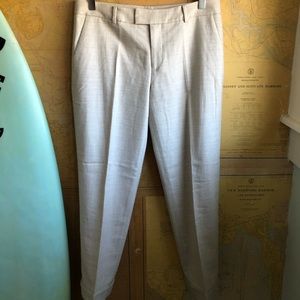 Club Monaco beige cropped trousers
